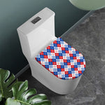 American Argyle Pattern Print Toilet Lid Cover