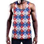American Argyle Pattern Print Training Tank Top