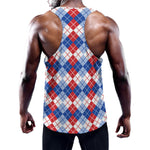 American Argyle Pattern Print Training Tank Top