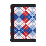 American Argyle Pattern Print Trifold Wallet