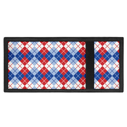 American Argyle Pattern Print Trifold Wallet