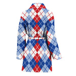 American Argyle Pattern Print Women's Bathrobe