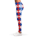 American Argyle Pattern Print Women's Leggings