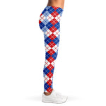 American Argyle Pattern Print Women's Leggings