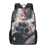 American Astronaut Cat Print 17 Inch Backpack
