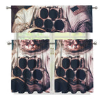 American Astronaut Cat Print 3 Piece Kitchen Curtains