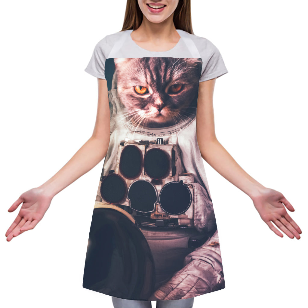 American Astronaut Cat Print Adjustable Apron