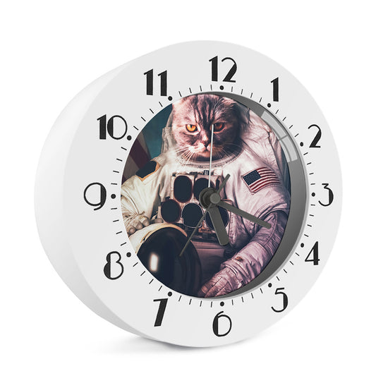 American Astronaut Cat Print Alarm Clock