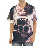 American Astronaut Cat Print Aloha Shirt