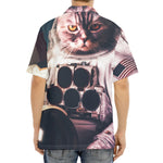 American Astronaut Cat Print Aloha Shirt