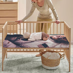 American Astronaut Cat Print Baby Crib Sheet