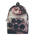 American Astronaut Cat Print School Backpack