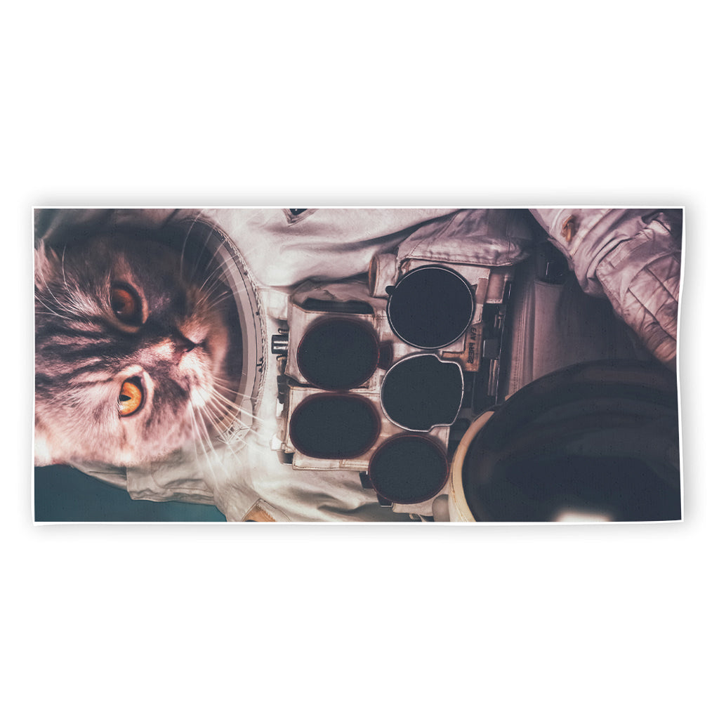 American Astronaut Cat Print Beach Towel