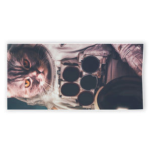 American Astronaut Cat Print Beach Towel