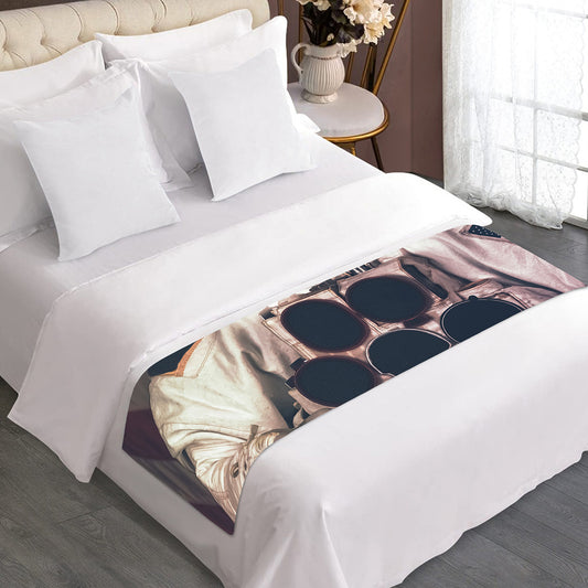 American Astronaut Cat Print Bed Runner