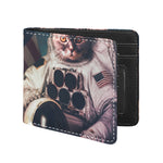 American Astronaut Cat Print Bifold Wallet