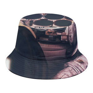 American Astronaut Cat Print Bucket Hat