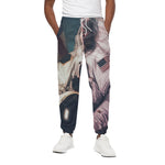 American Astronaut Cat Print Cotton Pants