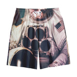 American Astronaut Cat Print Cotton Shorts