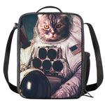 American Astronaut Cat Print Crossbody Lunch Bag