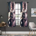 American Astronaut Cat Print Grommet Curtain Panels