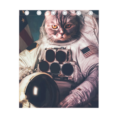 American Astronaut Cat Print Curtain