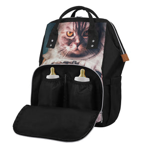 American Astronaut Cat Print Diaper Bag