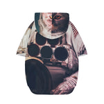 American Astronaut Cat Print Dog Zip Up Hoodie