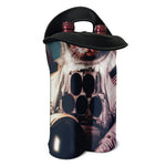 American Astronaut Cat Print Double Neoprene Wine Tote