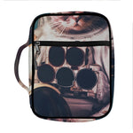 American Astronaut Cat Print Front Pocket Bible Bag
