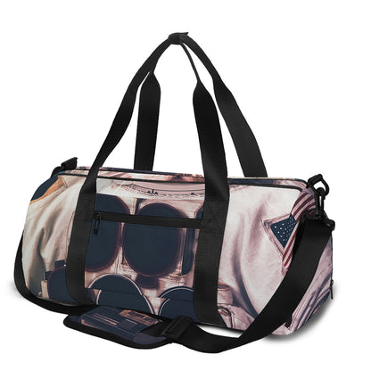 American Astronaut Cat Print Gym Bag