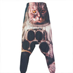 American Astronaut Cat Print Hammer Pants
