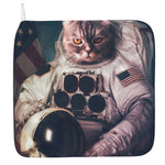 American Astronaut Cat Print Hand Towel