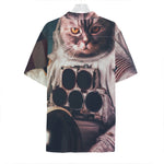 American Astronaut Cat Print Hawaiian Shirt