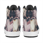 American Astronaut Cat Print High Top Leather Sneakers