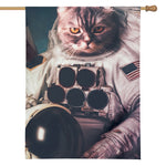 American Astronaut Cat Print House Flag