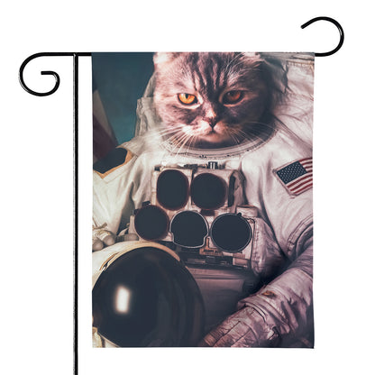 American Astronaut Cat Print House Flag