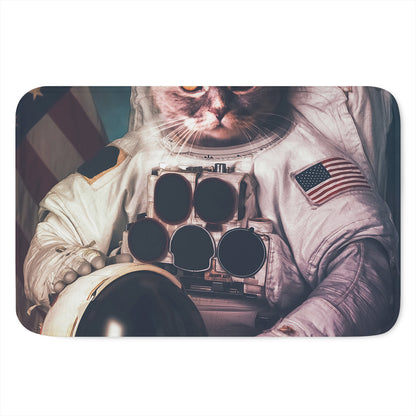 American Astronaut Cat Print Indoor Door Mat