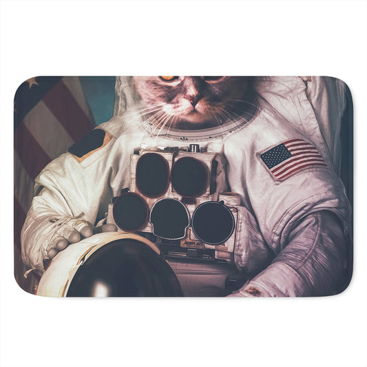 American Astronaut Cat Print Indoor Door Mat