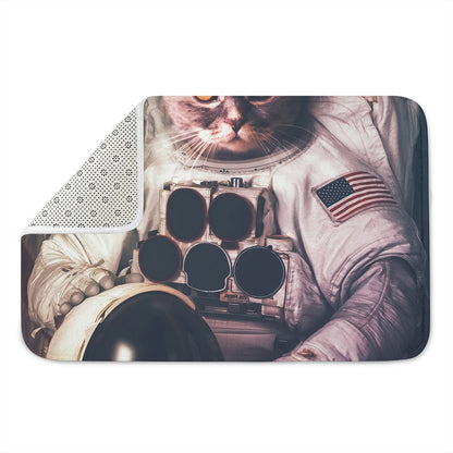 American Astronaut Cat Print Indoor Door Mat