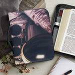 American Astronaut Cat Print Leather Bible Cover