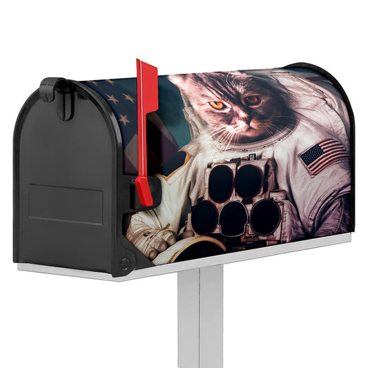 American Astronaut Cat Print Mailbox Cover