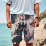American Astronaut Cat Print Men's Cargo Shorts