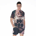 American Astronaut Cat Print Men's Romper