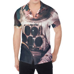 American Astronaut Cat Print Men's Shirt