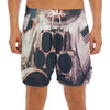 American Astronaut Cat Print Men's Split Running Shorts