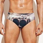 American Astronaut Cat Print Men's Swim Briefs