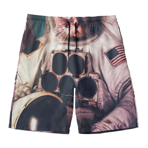 American Astronaut Cat Print Men's Swim Trunks