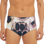 American Astronaut Cat Print Men's Triangle Swim Briefs
