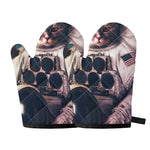 American Astronaut Cat Print Oven Mitts